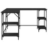 Schwarzer Schreibtisch Selmi 139x139x75cm (Holz)