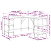 Schwarzer Schreibtisch Selmi 139x139x75cm (Holz)
