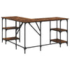 Schreibtisch geräucherte Eiche Selmin 139x139x75cm (Holz)