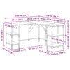 Schreibtisch geräucherte Eiche Selmin 139x139x75cm (Holz)