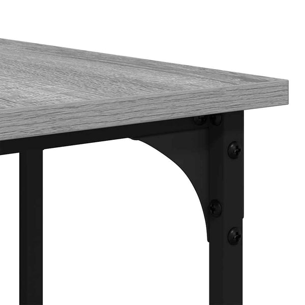 Grauer Schreibtisch Selmi 139x139x75cm (Holz)