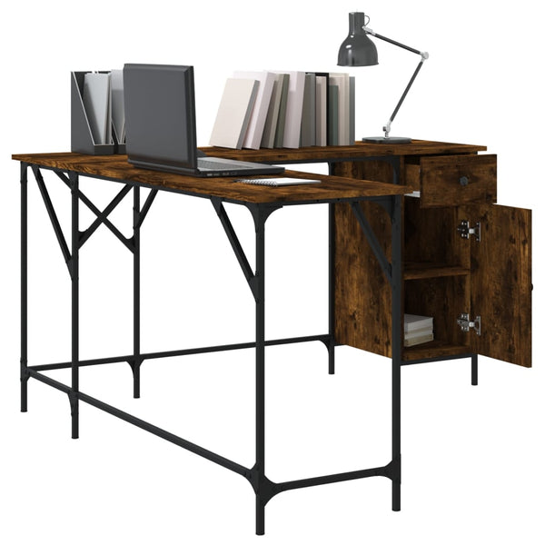 Räuchereiche Schreibtisch Armi 141x141x75cm (Holz)