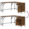 Räuchereiche Schreibtisch Armi 141x141x75cm (Holz)