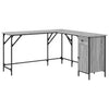 Grauer Schreibtisch Armi 141x141x75cm (Holz)