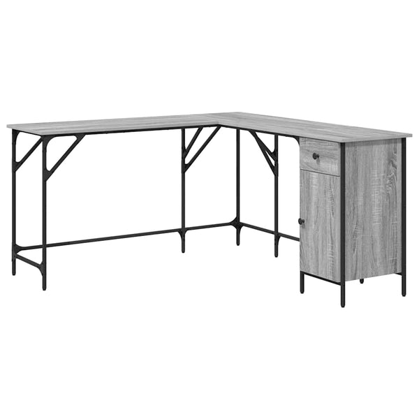Grauer Schreibtisch Armi 141x141x75cm (Holz)