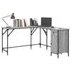 Grauer Schreibtisch Armi 141x141x75cm (Holz)