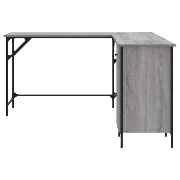 Grauer Schreibtisch Armi 141x141x75cm (Holz)