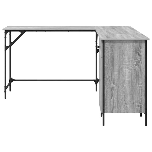 Grauer Schreibtisch Armi 141x141x75cm (Holz)
