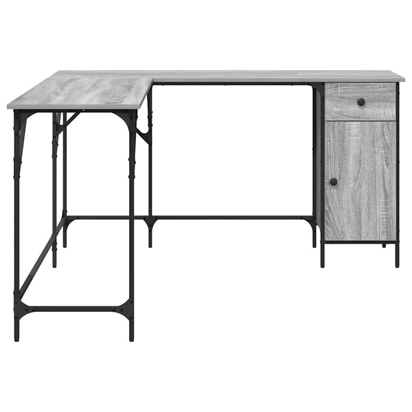Grauer Schreibtisch Armi 141x141x75cm (Holz)