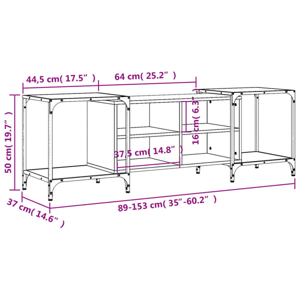 Rauch Eiche TV-Möbel Randi 153x37x50cm (Holz)
