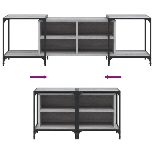 Graues TV-Möbel Randi 153x37x50cm (Holz)