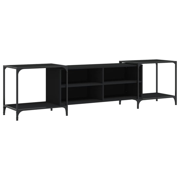 Schwarzes TV-Möbel Randi 203x37x50cm (Holz)
