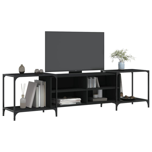 Schwarzes TV-Möbel Randi 203x37x50cm (Holz)