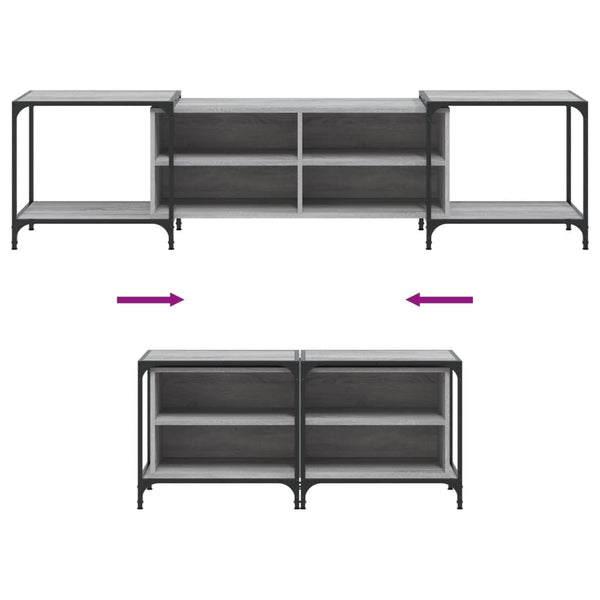 Graues TV-Möbel Randi 203x37x50cm (Holz)