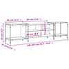 Graues TV-Möbel Randi 203x37x50cm (Holz)
