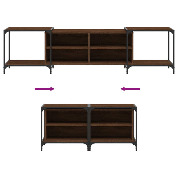 TV-Möbel Randi Eiche braun 203x37x50cm (Holz)