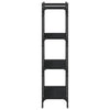 Schwarzes Bücherregal Mazer 80x30x120cm (4 Ebenen Holz)