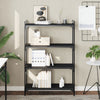Schwarzes Bücherregal Mazer 80x30x120cm (4 Ebenen Holz)