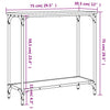 Grauer Konsolentisch Nanole 75x30,5x75cm (Holz)
