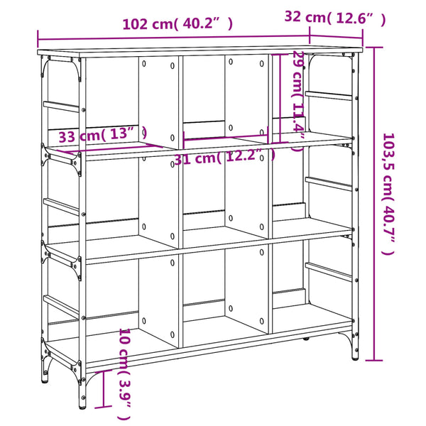 Harmaa senkki Niczki 102x32x103,5cm (puinen)