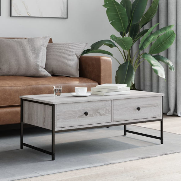Harmaa sohvapöytä Kirby 101x49x39,5cm (puinen)