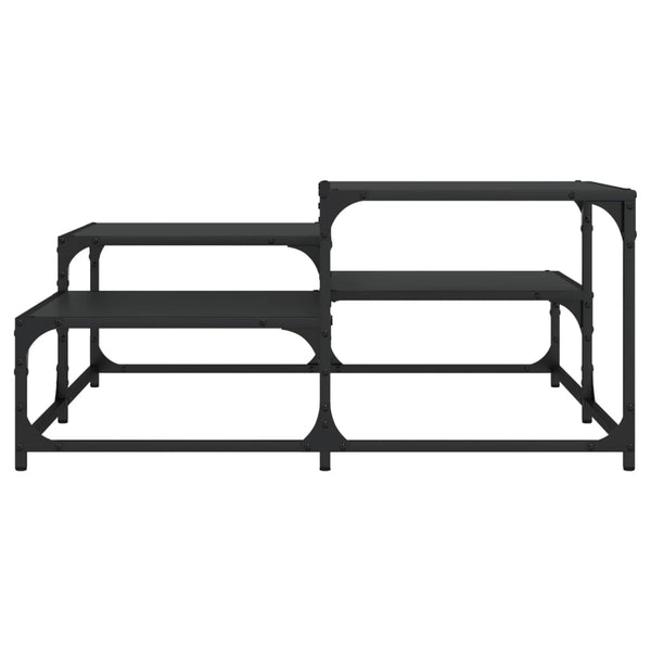 Couchtisch Amelitta, schwarz 87,5x87,5x40cm (Holz)