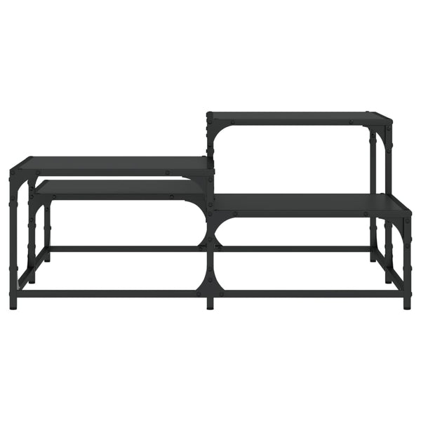 Couchtisch Amelitta, schwarz 87,5x87,5x40cm (Holz)