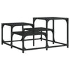 Schwarzer Couchtisch Amelitta 68x68x40cm (Holz)