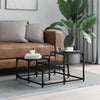 Schwarzer Couchtisch Amelitta 68x68x40cm (Holz)
