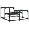Schwarzer Couchtisch Amelitta 68x68x40cm (Holz)