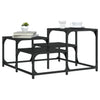 Schwarzer Couchtisch Amelitta 68x68x40cm (Holz)