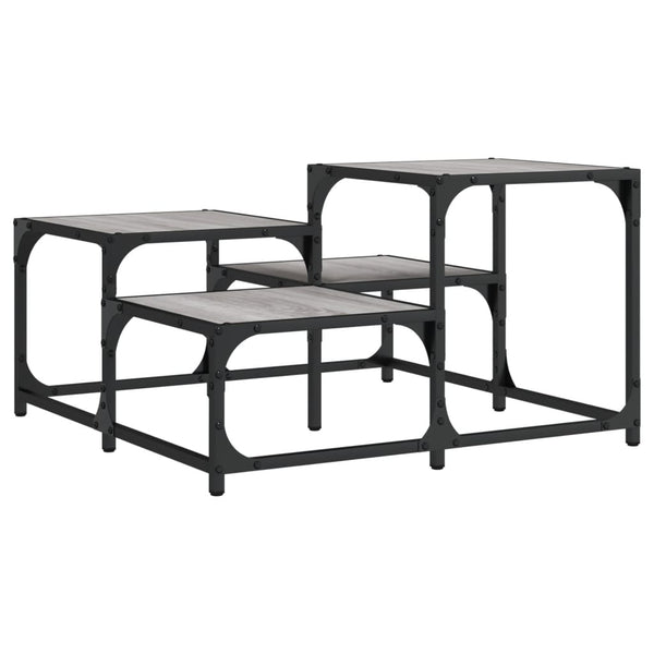 Couchtisch Amelitta grau 68x68x40cm (Holz)