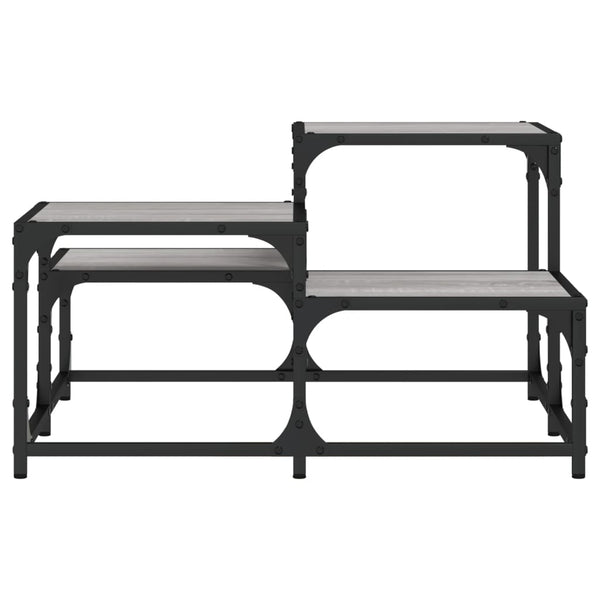 Couchtisch Amelitta grau 68x68x40cm (Holz)