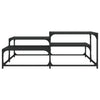 Schwarzer Couchtisch Amelitta 107x107x40cm (Holz)