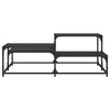 Schwarzer Couchtisch Amelitta 107x107x40cm (Holz)