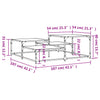 Schwarzer Couchtisch Amelitta 107x107x40cm (Holz)