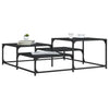 Schwarzer Couchtisch Amelitta 107x107x40cm (Holz)