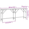 Grauer Konsolentisch Coruta 180x29x75cm (Holz)