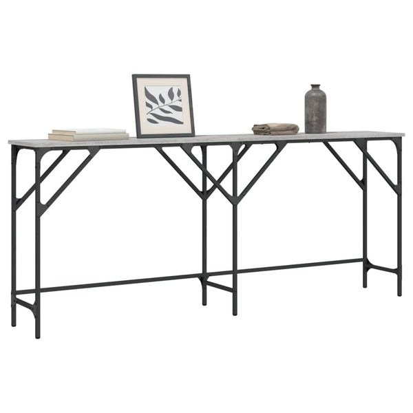 Grauer Konsolentisch Coruta 180x29x75cm (Holz)
