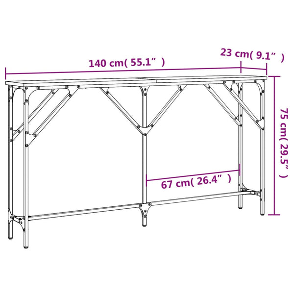 Couchtisch Sonoma Eiche Antenia 140x23x75cm (Holz)