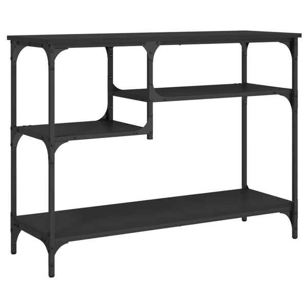 Schwarzer Konsolentisch mit Ablagen Jgyula 100x35x75cm