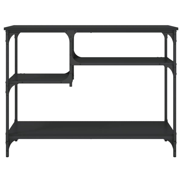 Schwarzer Konsolentisch mit Ablagen Jgyula 100x35x75cm
