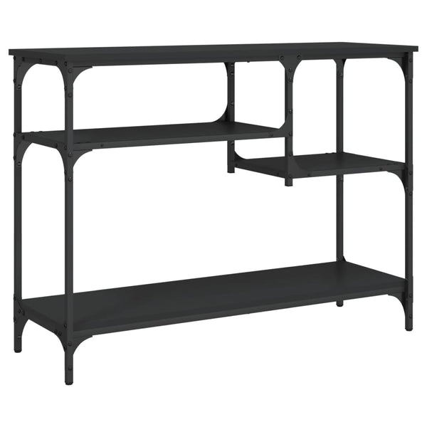 Schwarzer Konsolentisch mit Ablagen Jgyula 100x35x75cm