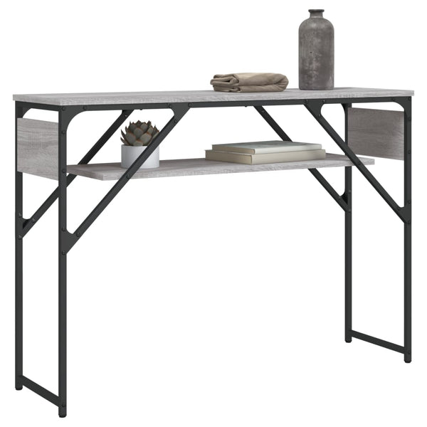 Grauer Konsolentisch Erifila 105x30x75cm (Holz)