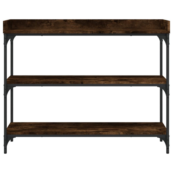 Konsolentisch Rauch-Eiche mit Regalen Carmencita 100x30x80cm