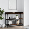 Konsolentisch Rauch-Eiche mit Regalen Carmencita 100x30x80cm