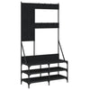 Schwarze Garderobe mit Schuhregal Mladina 100x40x184cm