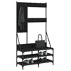 Schwarze Garderobe mit Schuhregal Mladina 100x40x184cm