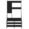 Schwarze Garderobe mit Schuhregal Mladina 100x40x184cm
