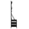 Schwarze Garderobe mit Schuhregal Mladina 100x40x184cm